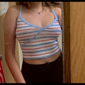 striped spaghetti strap